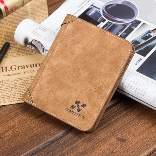 Men Foldable Leather Wallet 